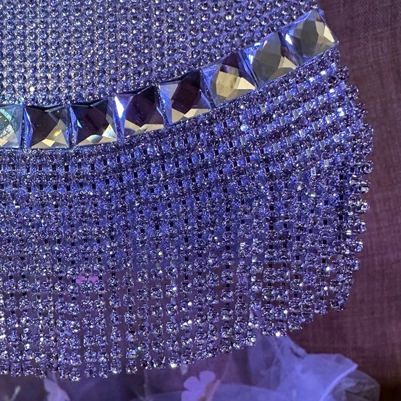 Evening Purse Rhinestones Galore and Dangling - Picture 4 of 16